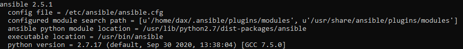 ansible version check