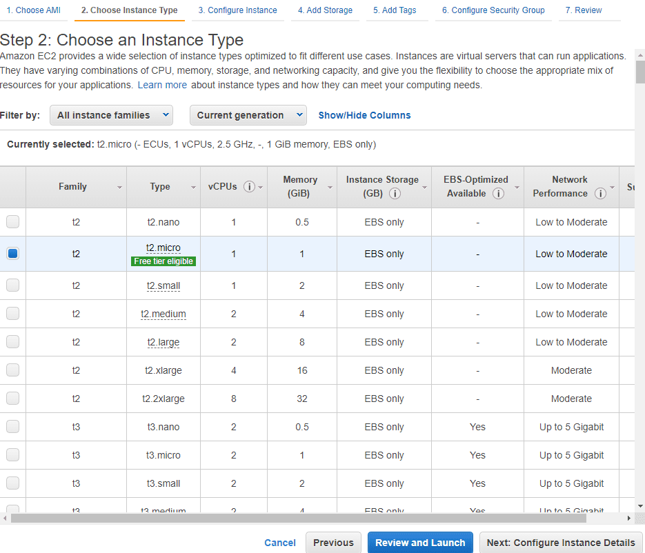 choosing an ec2 instance