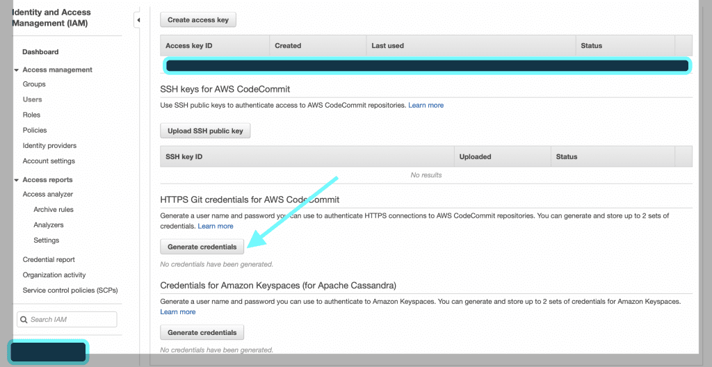 Generate credentials